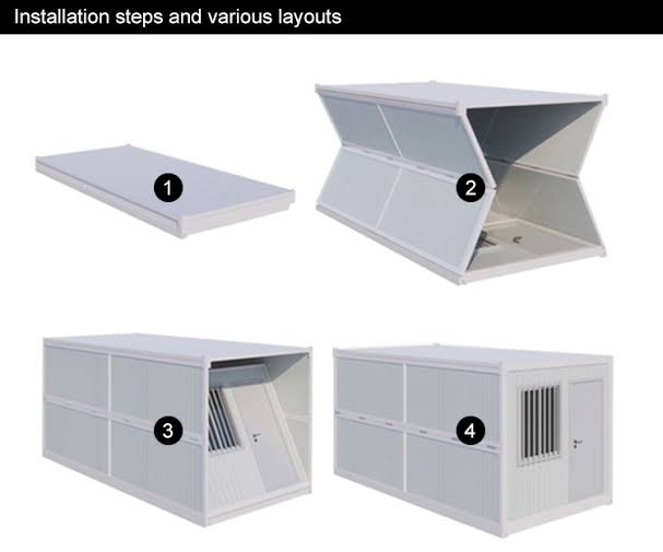 Z folding container house — Standard